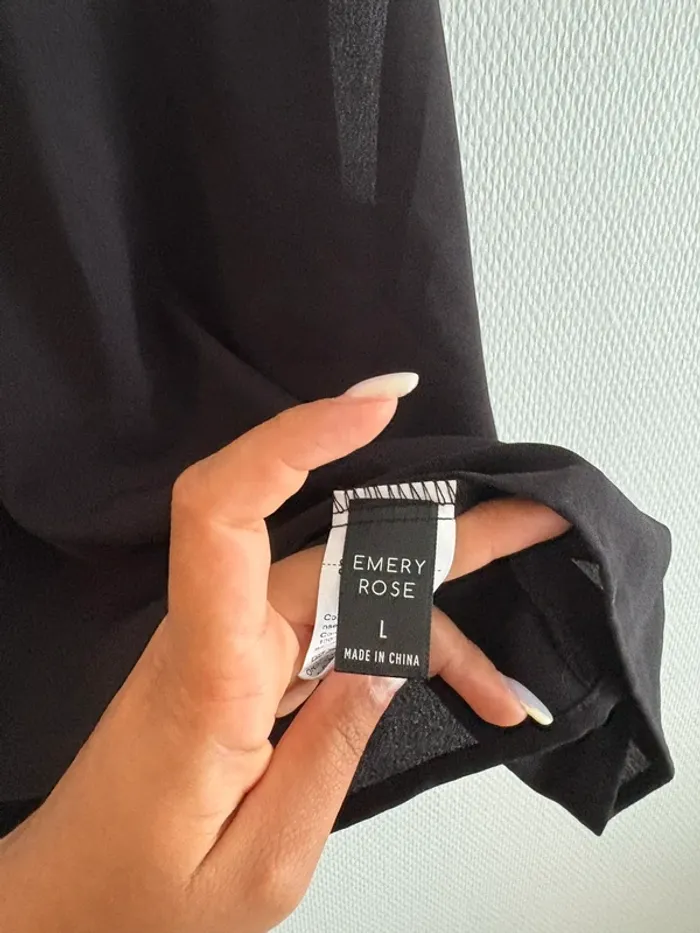 Débardeur fluide à dentelle - noir - photo numéro 4