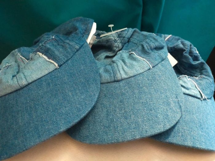 Casquette en jean brut style patchwork - plusieurs tailles : 54 et 56 - photo numéro 4