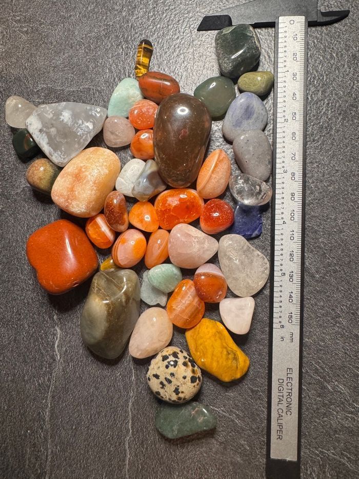 Lot pierres polies naturelles – mix tailles 462g - photo numéro 9