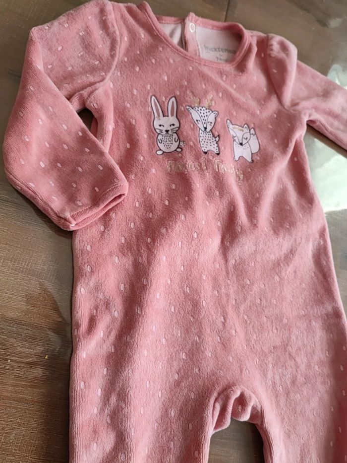 Pyjama 1 pièce rose 12mois - photo numéro 4