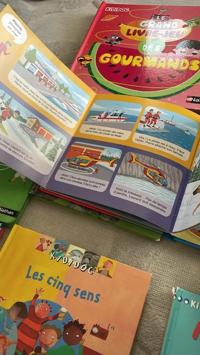 Lot de 9 livres Kididoc Nathan – livres interactifs enfants - photo numéro 4