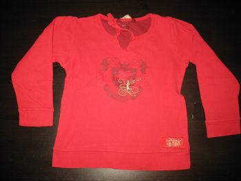 TEE SHIRT ML ROUGE FILLE "H&M" - 3 / 4 ANS - n°01