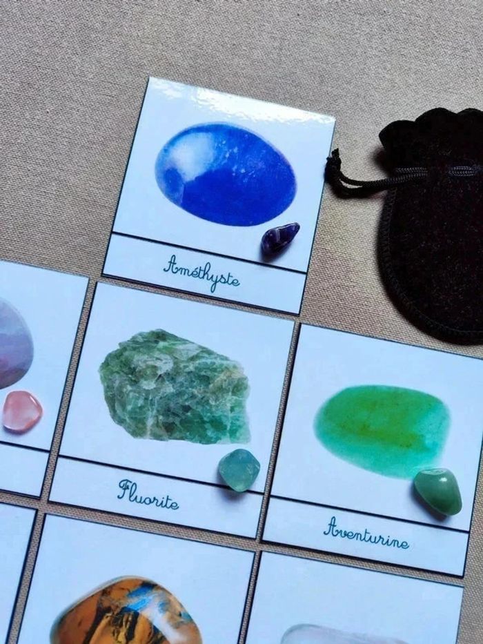 10 Cartes de nomenclature sur les pierres lithothérapie - photo numéro 2