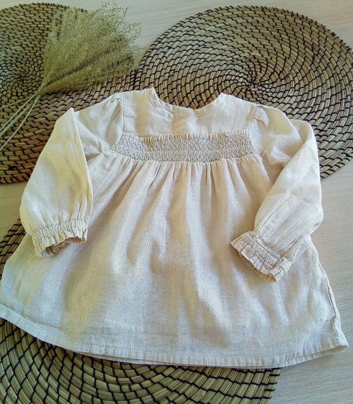 Tunique crème avec fils brillants Tape à l'oeil taille 24 mois