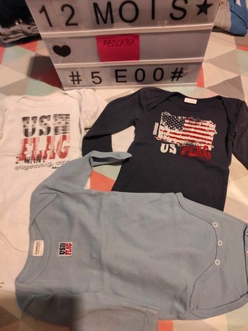 Lot body manches longues 12 mois