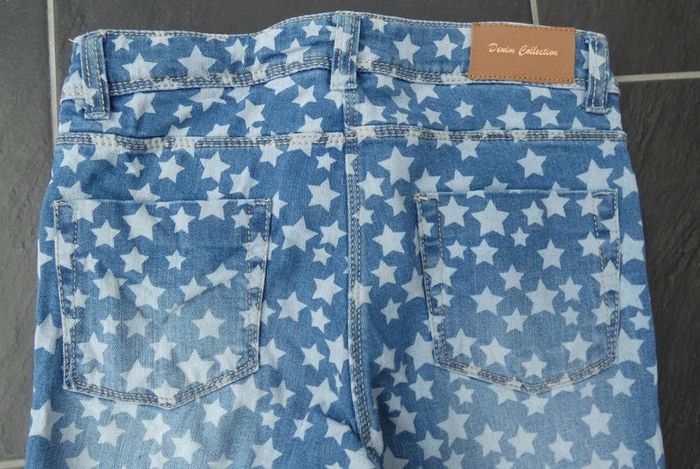 Magnifique jean slim étoiles fille 13-14 ans neuf - photo numéro 5