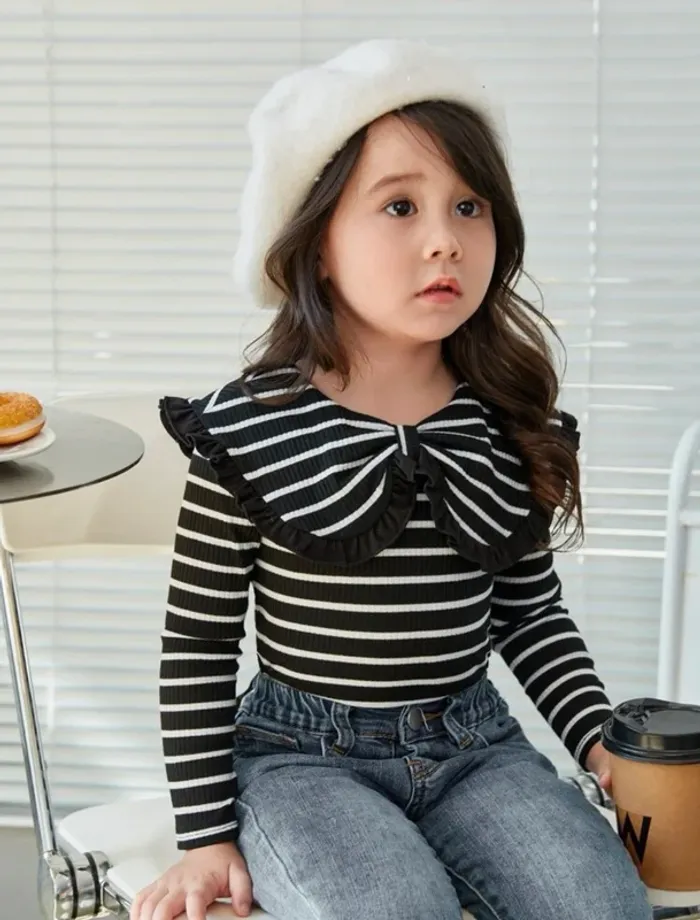 Ensemble 3 pièces noir et jean 6 ans fille - photo numéro 3