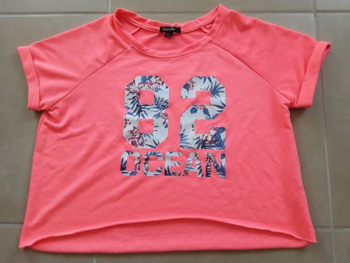 Crop top rose/orange fluo JENNYFER taille L