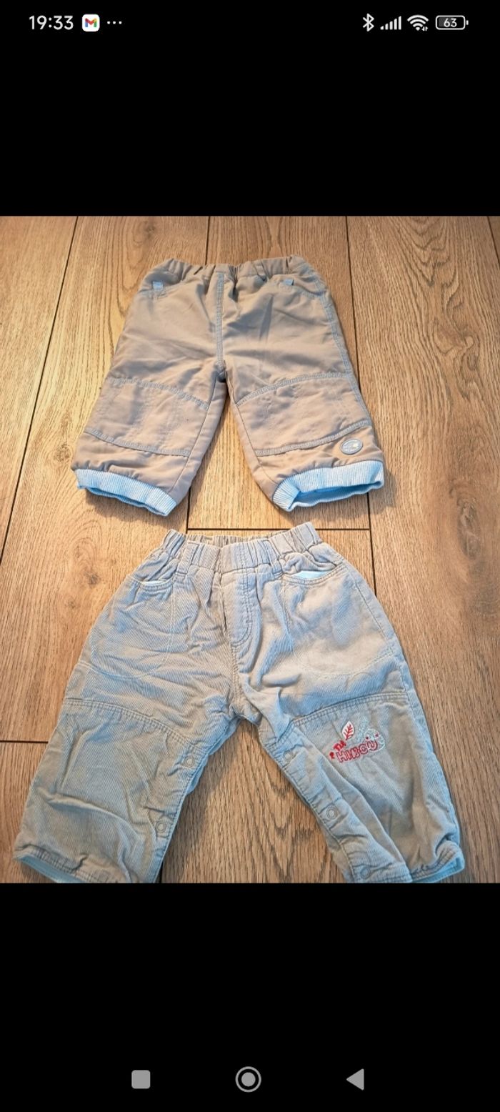 Lot pantalons chauds taille 3 mois - photo numéro 3