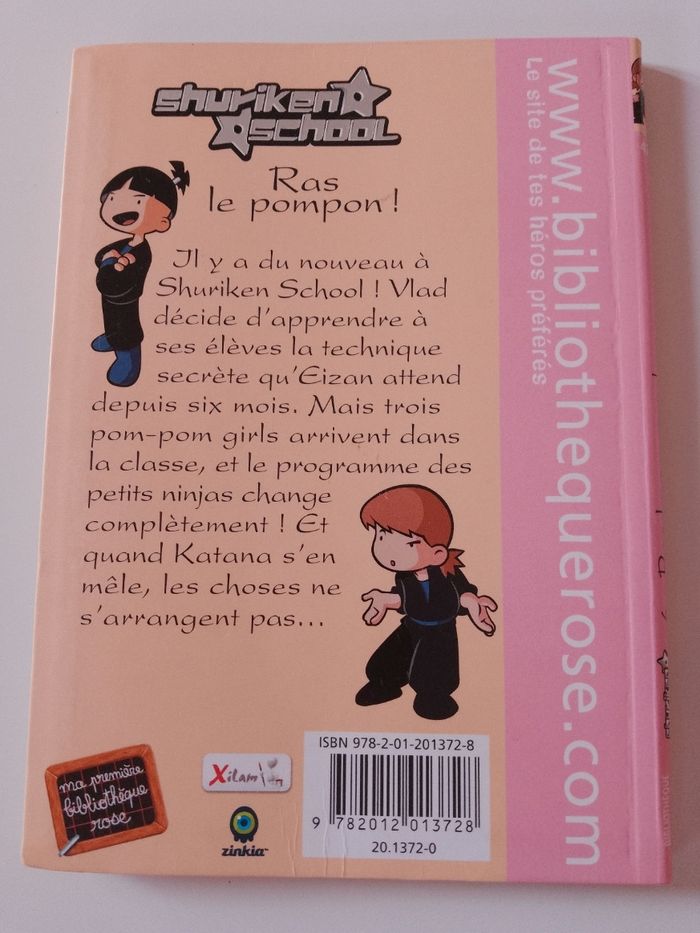 Livre Shuriken School : Ras le pompon ! Bibliothèque rose - photo numéro 3