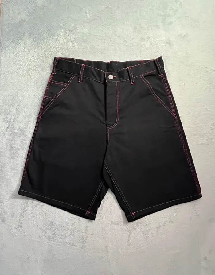 Short/Jort Stussy Embroidered Red Big Logo Back – Taille L - photo numéro 4