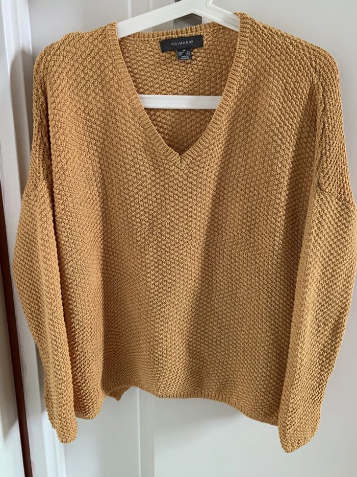 Pull jaune moutarde Primark t.XS tbe