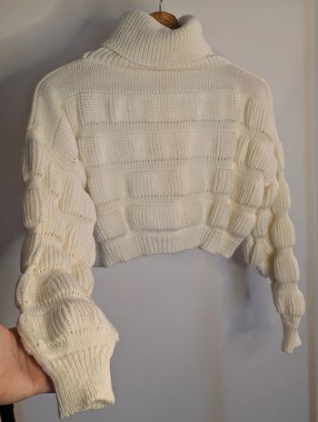 Pull court col roulé