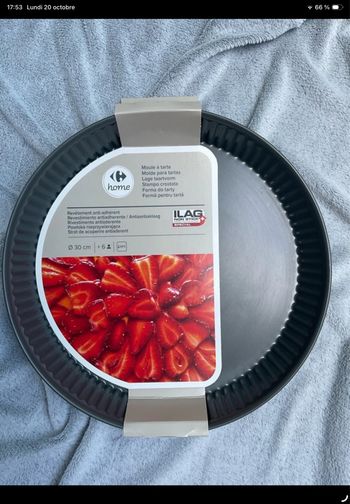Moule à tarte ø30cm Carrefour Home gris