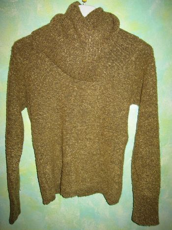 Pull Col Roulé Taille 1 Marron Femme