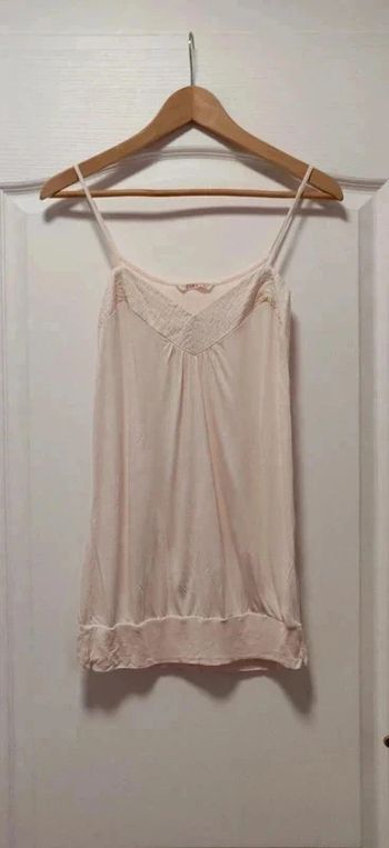 Top bretelles rose pêche Camaïeu 38