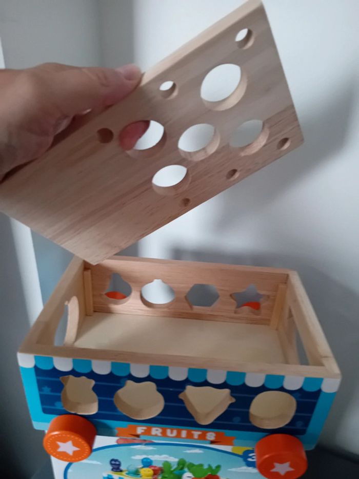 Lot jouets enfant en bois 3 ans mixte tbe - photo numéro 9