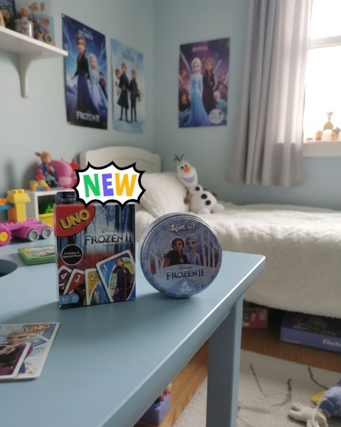 Lot de 2 jeux société enfant cadeau de Noël idéal à tarif réduit Disney la reine des neiges