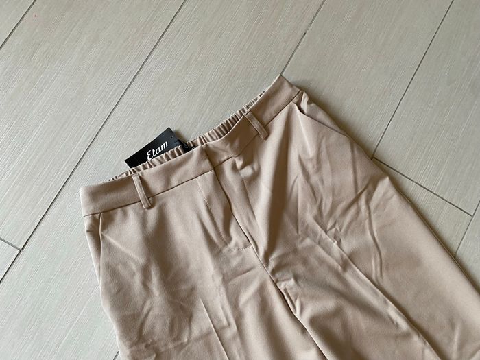 Etam pantalon large beige 40 - photo numéro 2