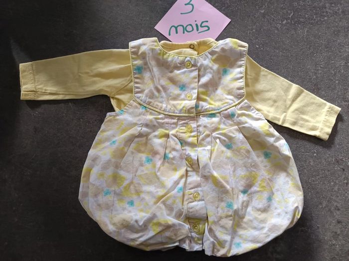 Ensemble robe jaune 3 mois - photo numéro 2
