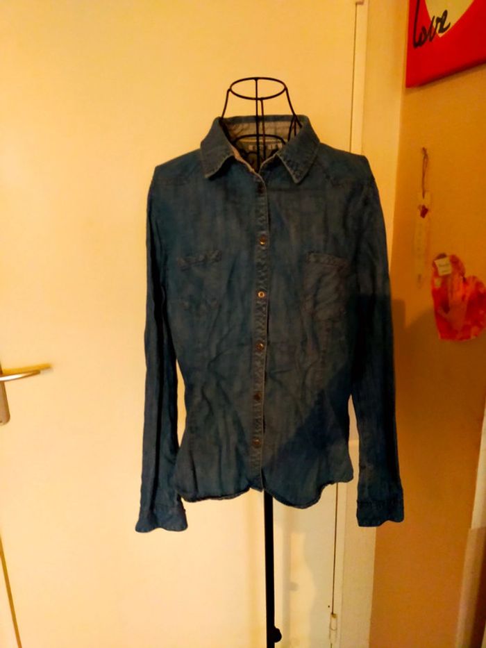 Jolie chemise imitation jean # rentrée - photo numéro 4