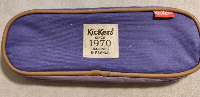 trousse double compatiment Kickers violette - photo numéro 2