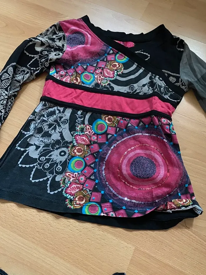 T-shirt manches longues / pull fin Desigual Taille 5/6 ans