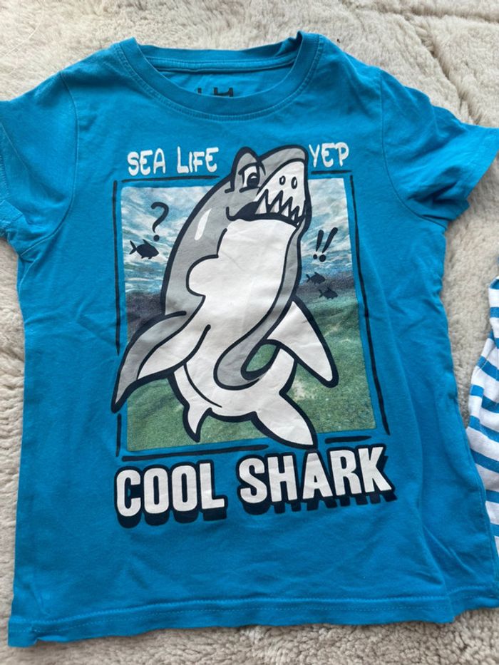 👕 lot 2 tee-shirt- débardeur - garçon - 4 ans - la halle très bon état - photo numéro 2
