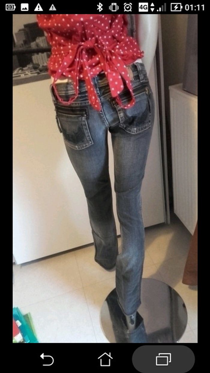 Jeans Kaporal noir effet délavé neuf - photo numéro 5