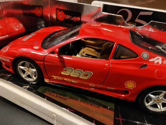 Ferrari 360 Modena Challenge #360 - Rouge - 25 Ans En Boîte - Bburago 1/18 - photo numéro 10
