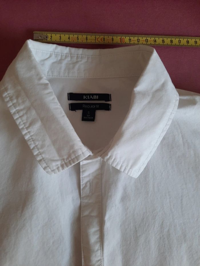 Chemise blanche manches courtes Kiabi T. S - photo numéro 3