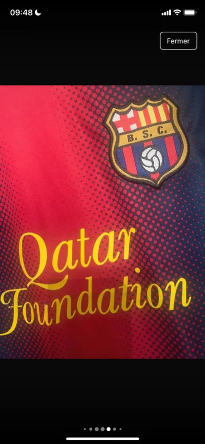 Jolie t-shirt de foot Barcelone enfant - photo numéro 7