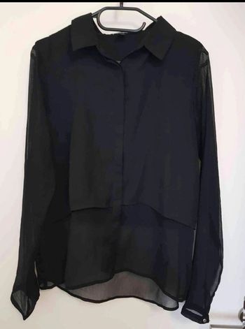 Chemise  noir en soie  taille  38
