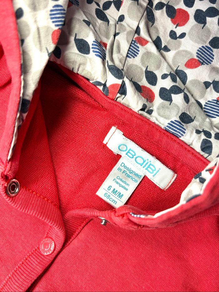 Veste à capuche Obaïbi – 6 mois (68 cm) - photo numéro 3