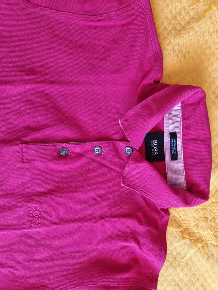 Polo rose Hugo Boss homme - photo numéro 4