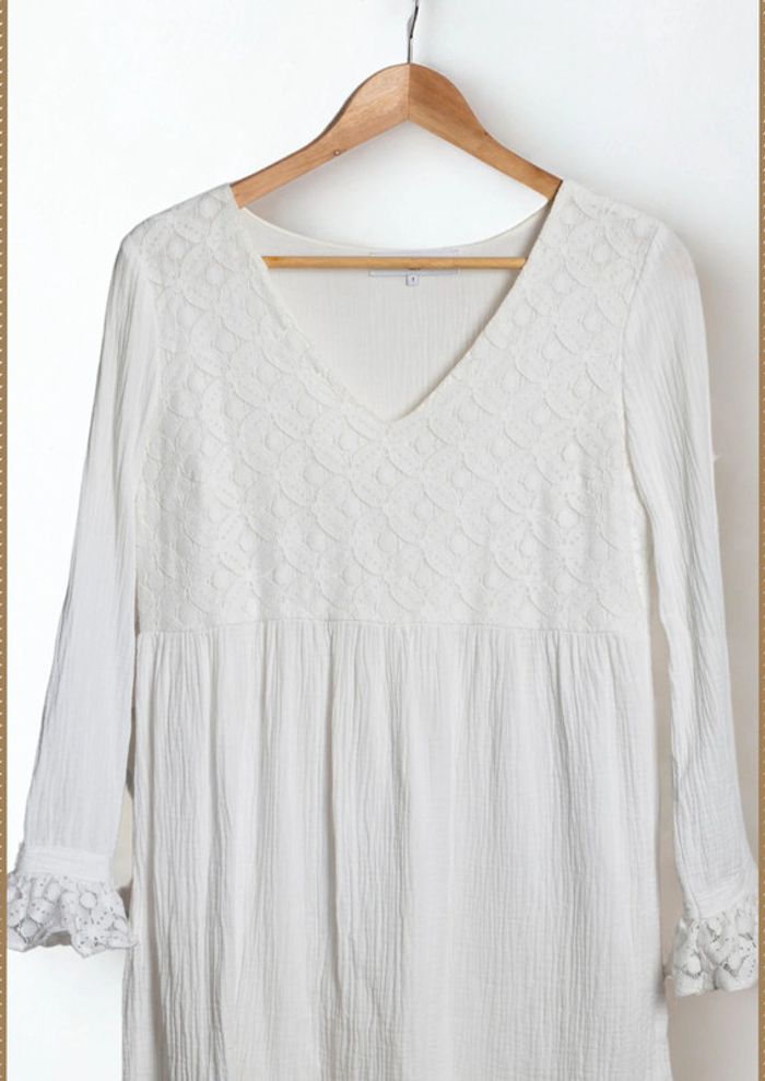 Robe blanche dentelle L’Atelier de Camille – Taille S - photo numéro 3