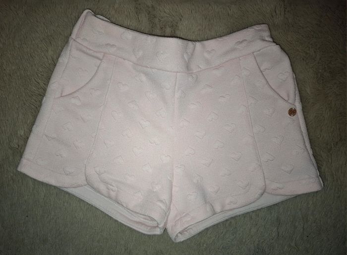 Short rose clair Avec cœur lili gaufrette 10 ans