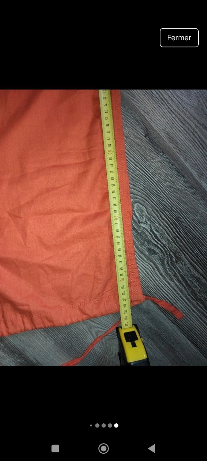 Pantalon orange Cache Cache femme taille 38 - photo numéro 7