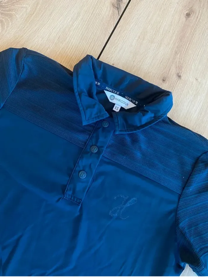 Polo Harcour  – Taille  XS –  Bleu  Marine  – Très Bon État - photo numéro 3