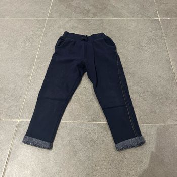 pantalon bleu marine rayure dorée sur le côté enfant