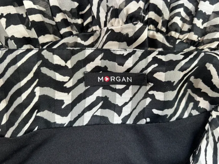 Minijupe noire et blanche Morgan - Taille 34 - photo numéro 3