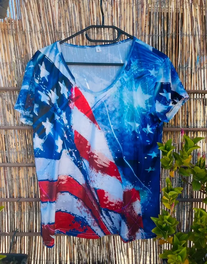 Tee-shirt  drapeau américain - photo numéro 5