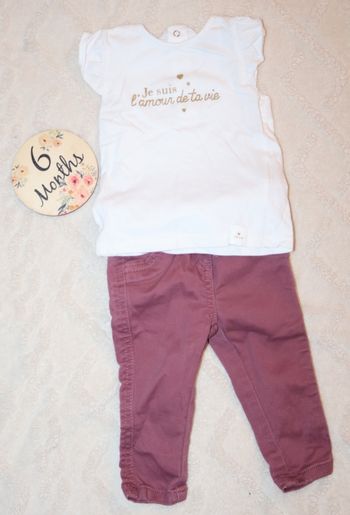 Lot t-shirt et pantalon Kiabi 6 mois