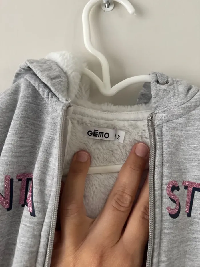 👚 Gilet à zip chaud - 3 ans - très bon état - fantastique- fille - photo numéro 7