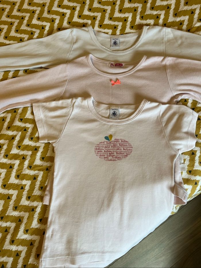 Lot de maillots corps 5-6ans fille petit bateau/dpam
