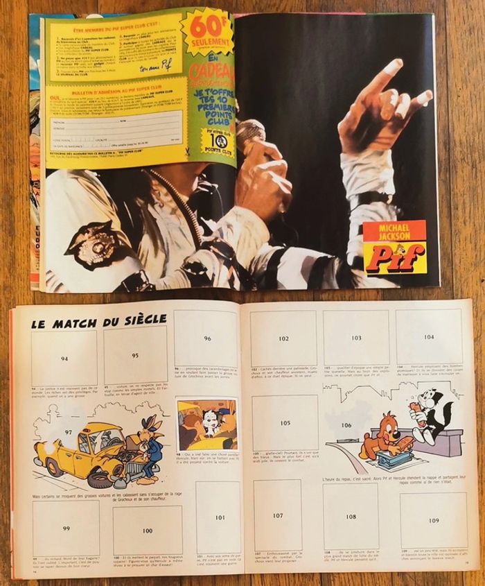 Ancien pif gadget avec album pif et hercule + poster Michael Jackson N°1093 1990 vintage - photo numéro 9