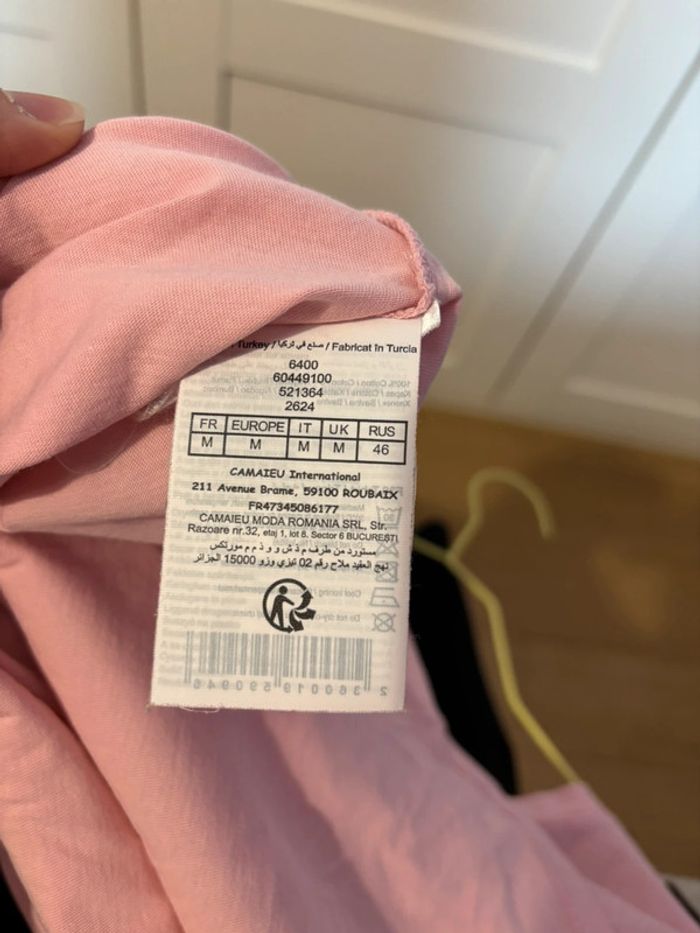 T-shirt Camaïeu rose taille M - photo numéro 6