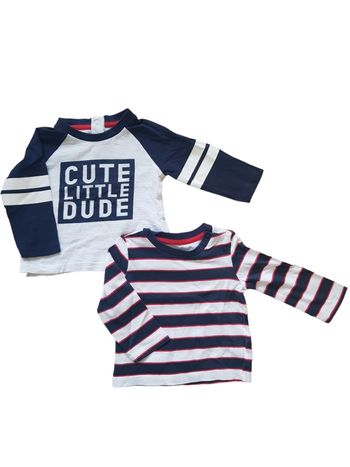 Baby C&A - Lot de 2 tee-shirts manches longues, col rond (6 mois)