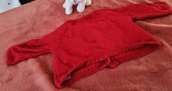 Cardigan Bébé Fille 3 Mois S.M. Rouge Brodé