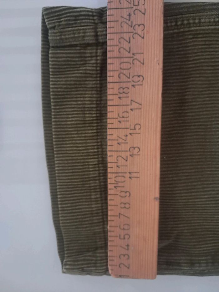 Maison 123 pantalon velour kaki jambes larges T 36 - photo numéro 14